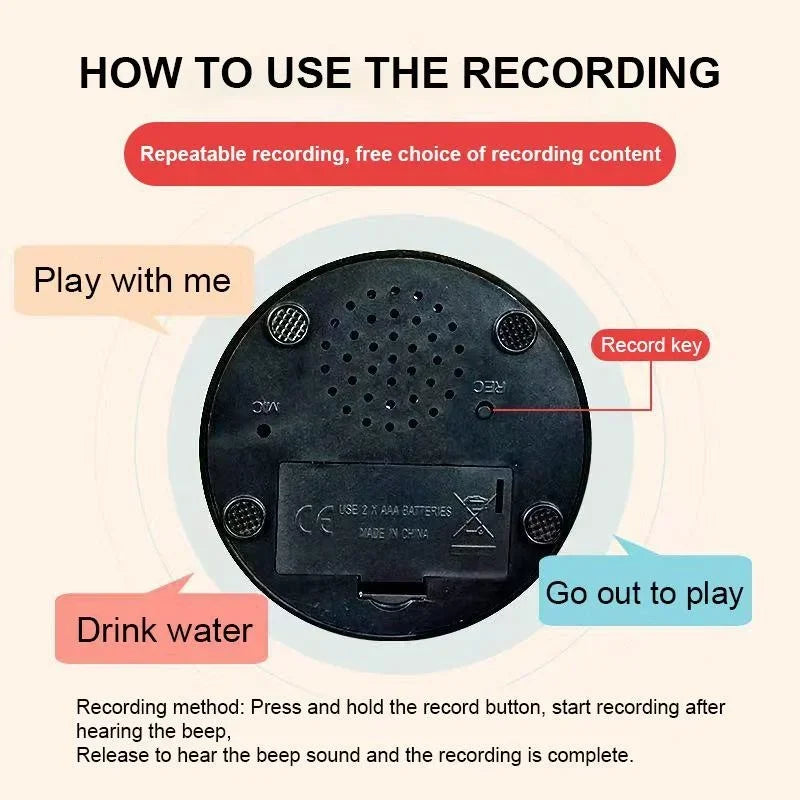 Pet Sound Box Recordable Talking Button Cat Voice Recorder Communication Supplies Training Squeeze Dog Toys Puppy Accessories