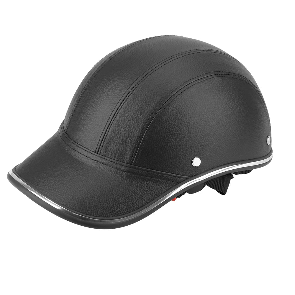 Baseball Cap Style Safety Hard Hat For Cafe Racer Chopper Scooter Motorcycle Half Helmet