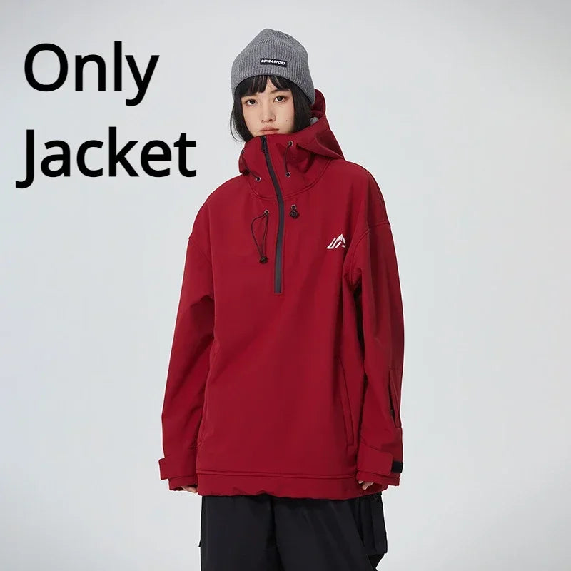 New Couple's Skiing Jackets 2025 Winter Warm Snow Clothes Pro Windproof Woman Ski Sport Hoodies Man Outdoor Snowboard Tracksuit