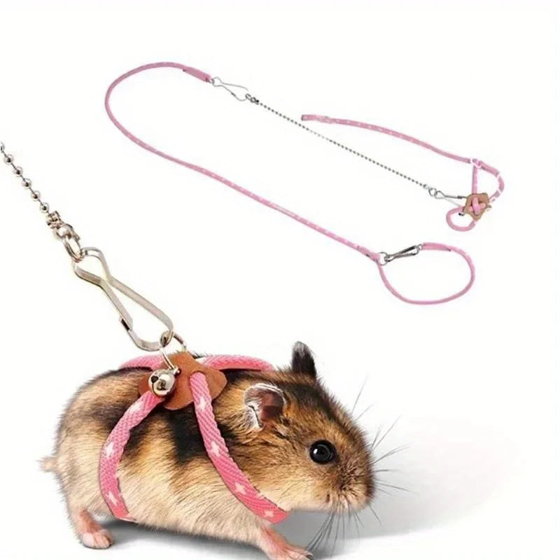 New Small Pet Adjustable Soft Strap Leash Bird Parrot Mouse Hamster Ferret Rat Pet Pig  Hamster  To Prevent