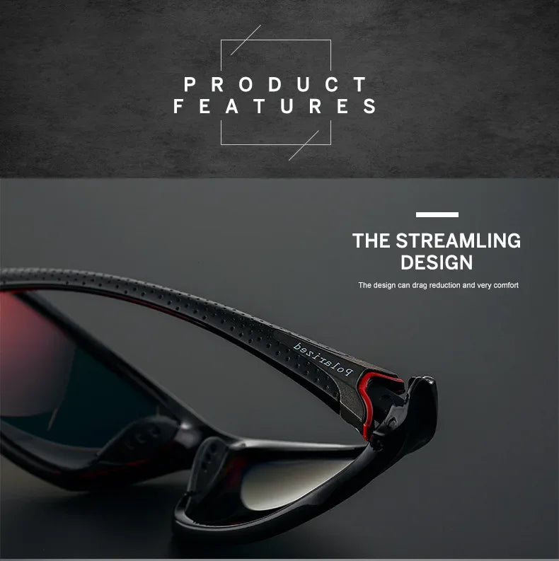 Luxury Polarized Men Driving Sunglasses Classic Retro Style Outdoor Sports Cycling Fishing Camping UV400 Protective Sun Glasses