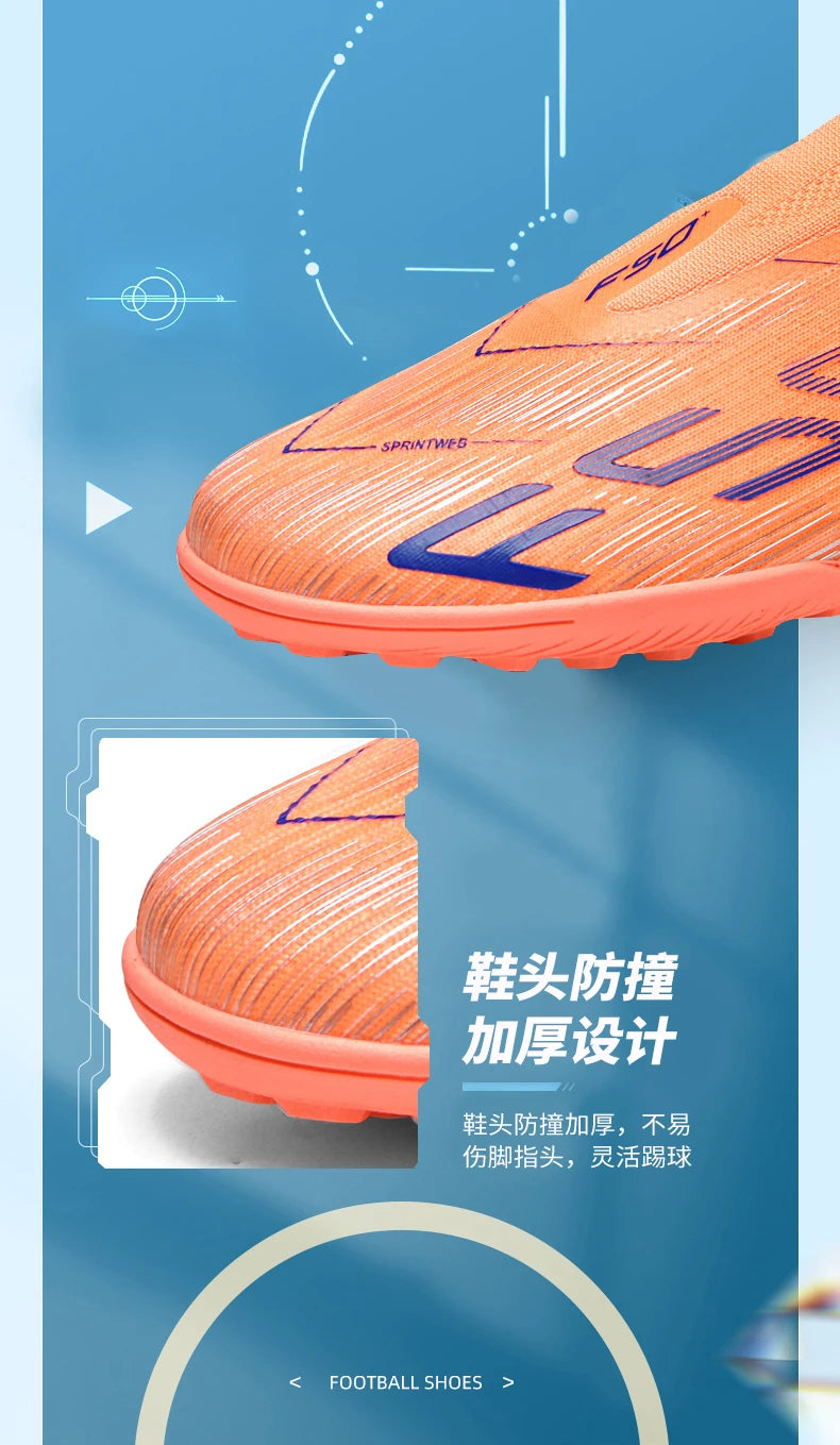 High Quality Mens Football Boots F50 Youth FG/TF Training Studded Fast Soccer Cleats Boys Non Slip Football Shoes for Man 35-45