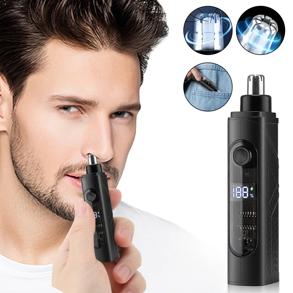Electric Nose Hair Trimmer Implement Shaver Clipper Men Women Ear Neck Eyebrow Trimmer Shaver Man Clean Trimer Razor Remover Kit