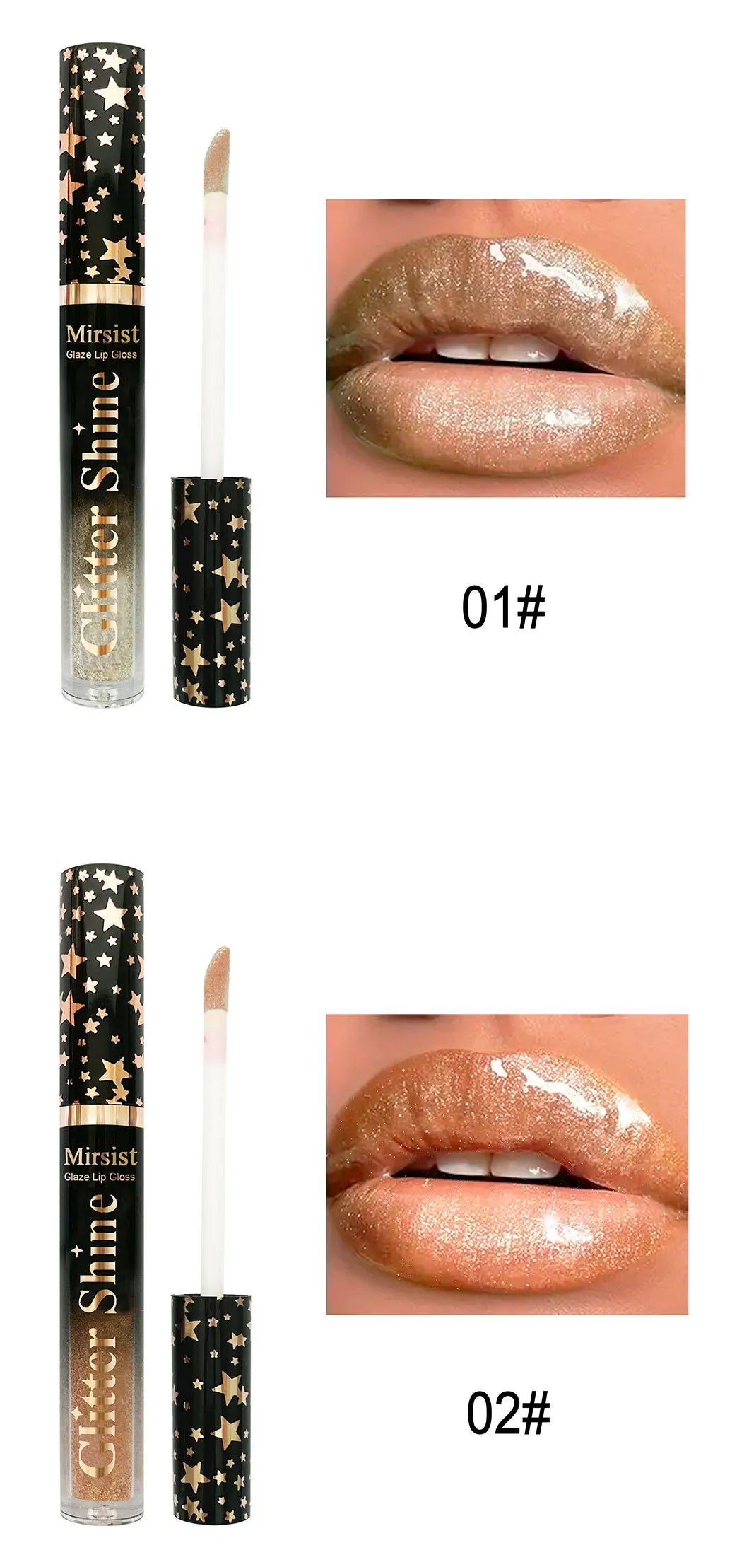 6pc Moisturizing Pearl Lip Glaze Set Watery Hydration Lip Gloss Transfer Resistant Long Lasting Vivid Color Liquid Lipstick