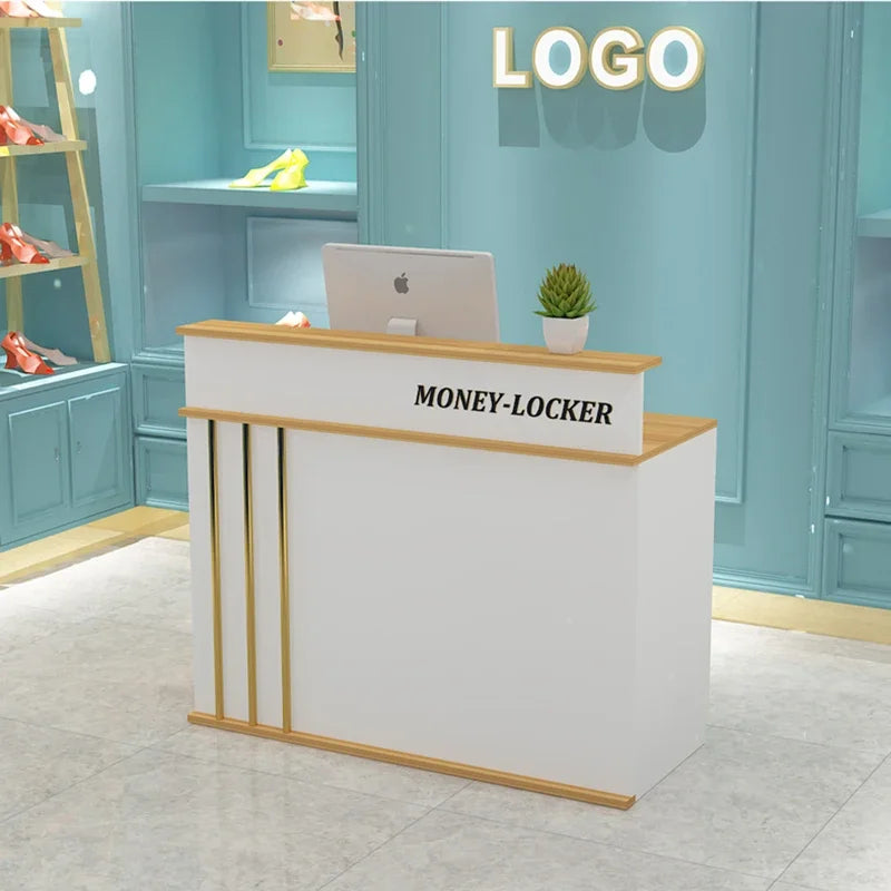 Modern Salon Bar Counter Simple Beauty Small Clinic Hair Salon Reception Desk Escritorio De Recepcion Commercial Furniture