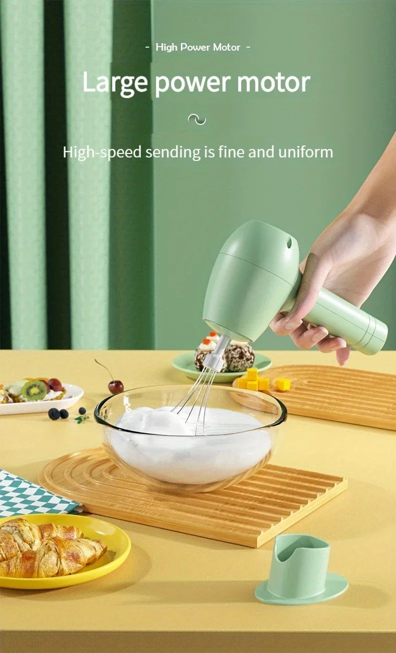 Wireless Portable Electric Food Mixer Automatic Whisk Egg Beater Butter Cream Vertical Whipper Kitchen Cordless Hand Blender