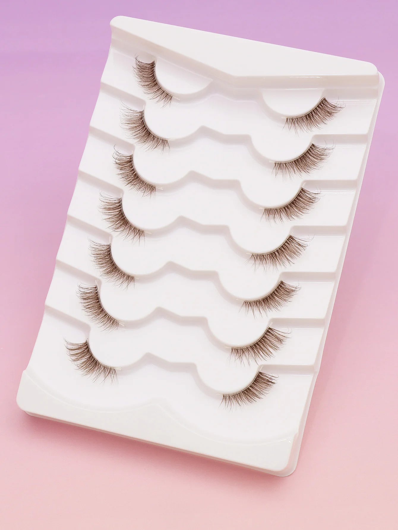 5/7/10 Pairs brown DIY Lashes Natural Clear Eyelash Volume Natural Eyelashes Soft Cross Cat Lashes Extended Outer Corner Eyelash