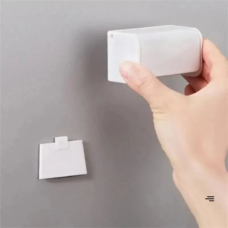 Bathroom Toothbrush Holder Wall Mounted Toothpaste Rack Punch-free Tooth Brush Storage Holder Bathroom Accessories