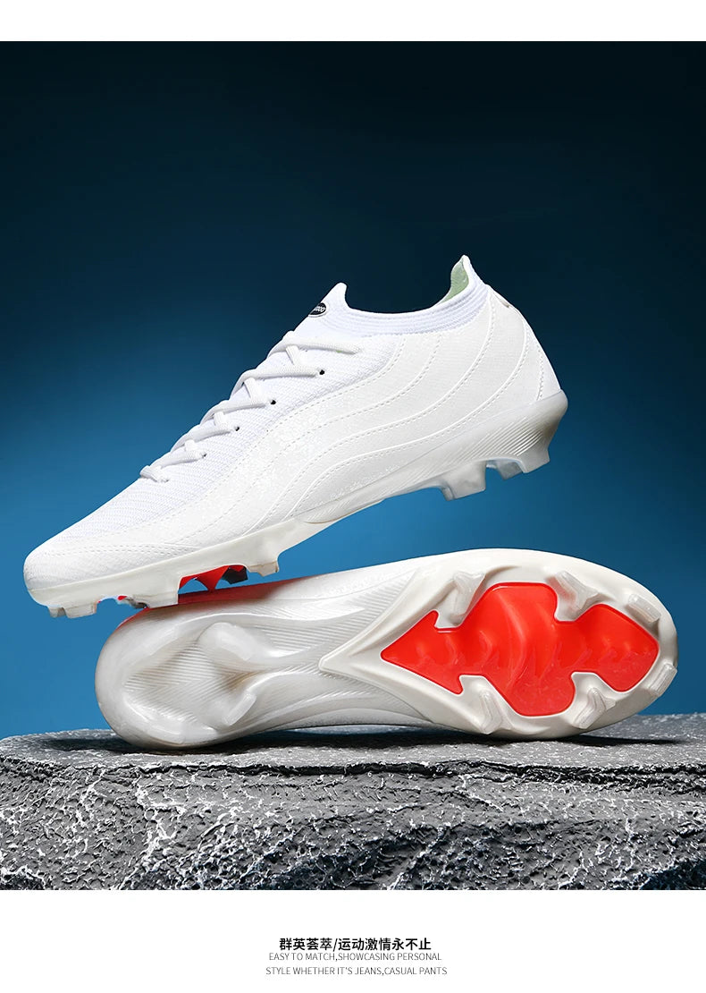 New Men's Soccer Shoes Professional Football Boots Non-Slip Cleats FG/TF Grass Outdoor Training Athletic Sneakers