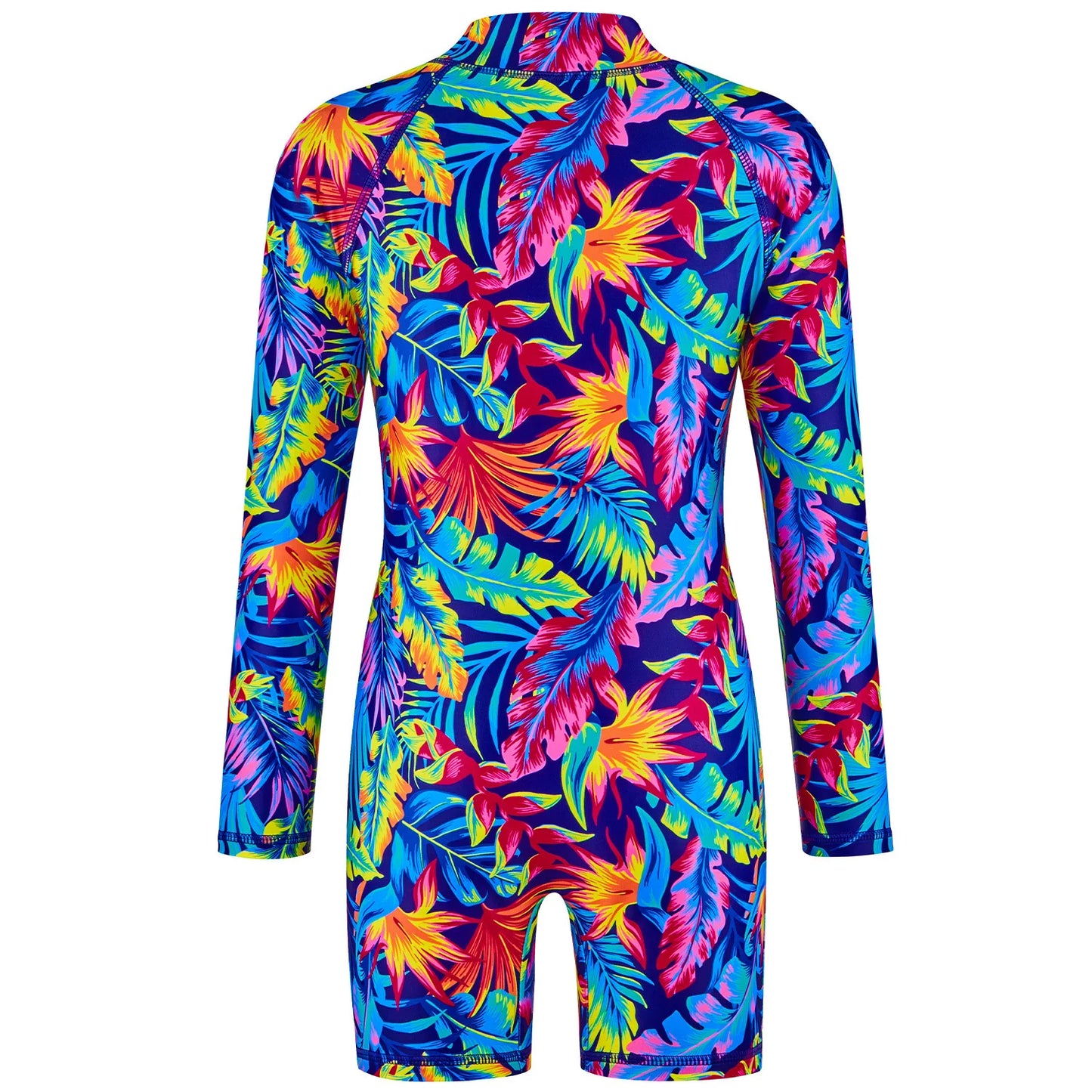 Kids Bathing Suits One-Piece Swimsuit For Girls Long Sleeves Girls Swimwear Surf Suit for Beach and Water Sports For 2 To 10Y
