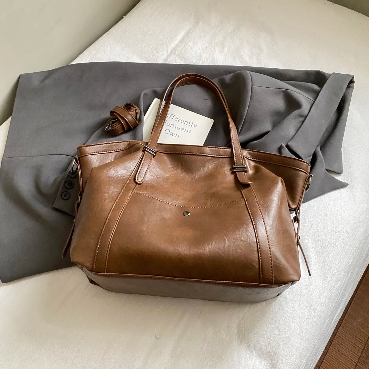 Women's Bag Large Capacity Shoulder Bags High Quality PU Leather Handbags and Purse Female Retro Tote Bags sac a main femme