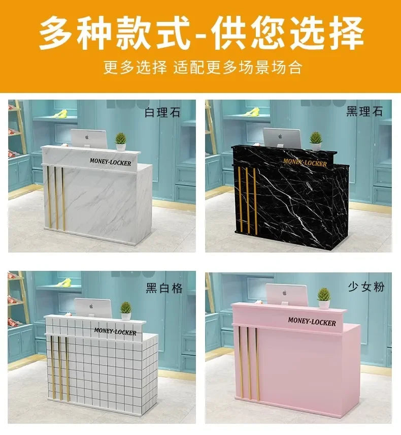 Modern Salon Bar Counter Simple Beauty Small Clinic Hair Salon Reception Desk Escritorio De Recepcion Commercial Furniture