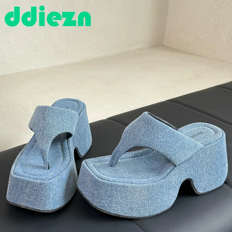 Pumps Flip Flops Slippers Shoes For Ladies New 2026 Female Footwear Platform Wedges Women Slippers Fashion Slides Heels  Shoes