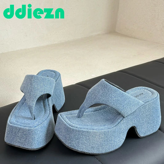 Pumps Flip Flops Slippers Shoes For Ladies New 2026 Female Footwear Platform Wedges Women Slippers Fashion Slides Heels  Shoes