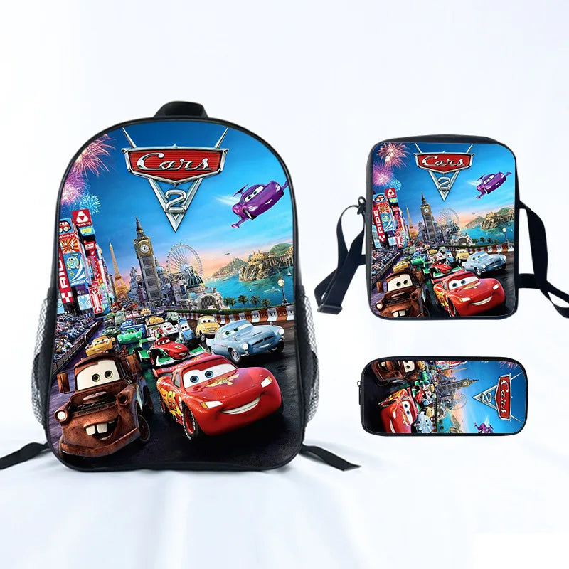 Cars School Backpack For Boys Girls Cartoon Game Knapsack Primary Backpacks Kids Satchels Space School Bags With Shoulder Bags