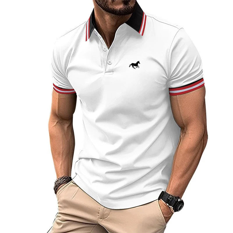 Men Slim Fit Fashion Golf Polo Shirt Men Breathable and Comfortable Tops Men Clothes Spring Summer New Short Sleeve Polo Shirt