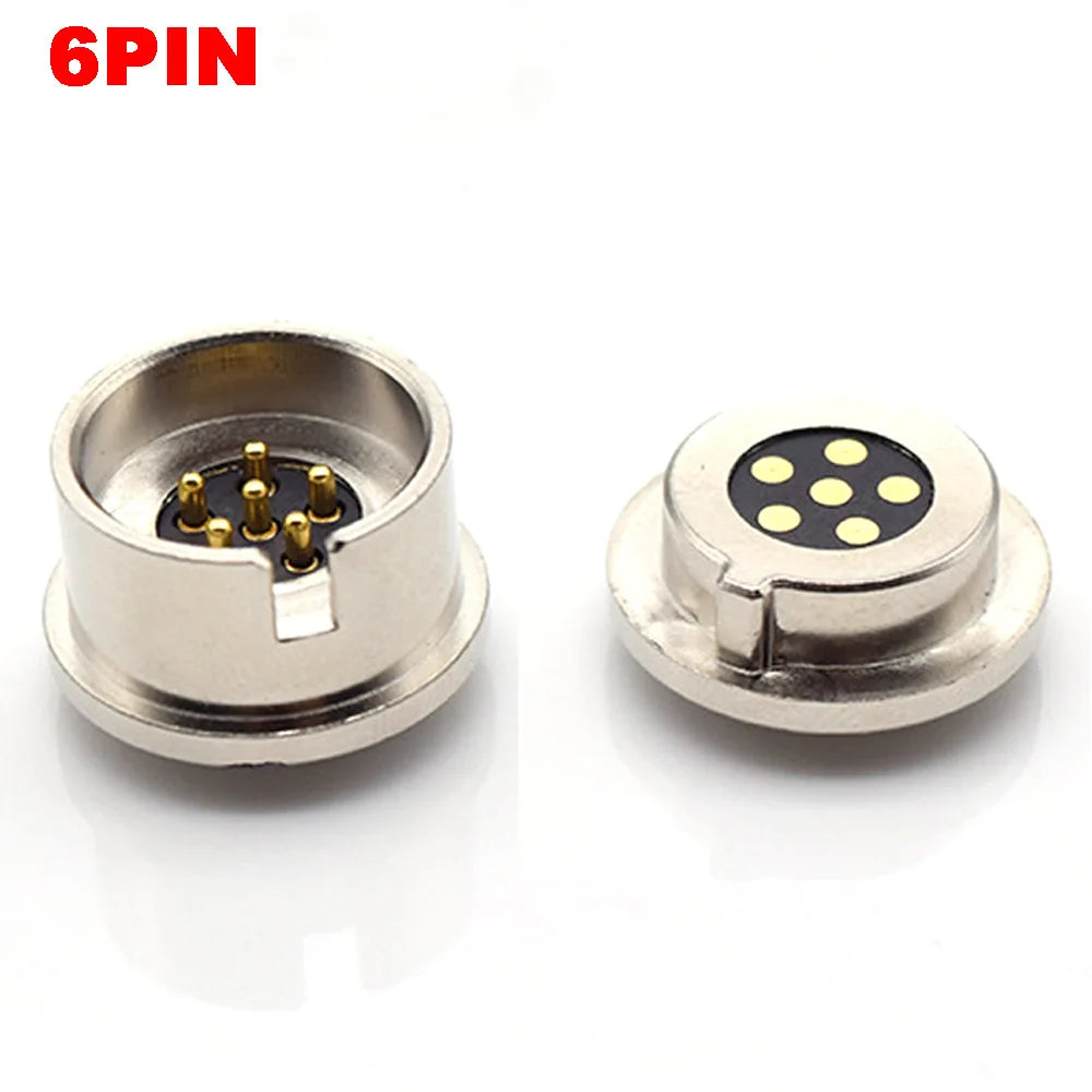 1Pair 2/3/4/5/6Pin waterproof high current magnet suction spring pogo pin male female probe DC power charging magnetic connector