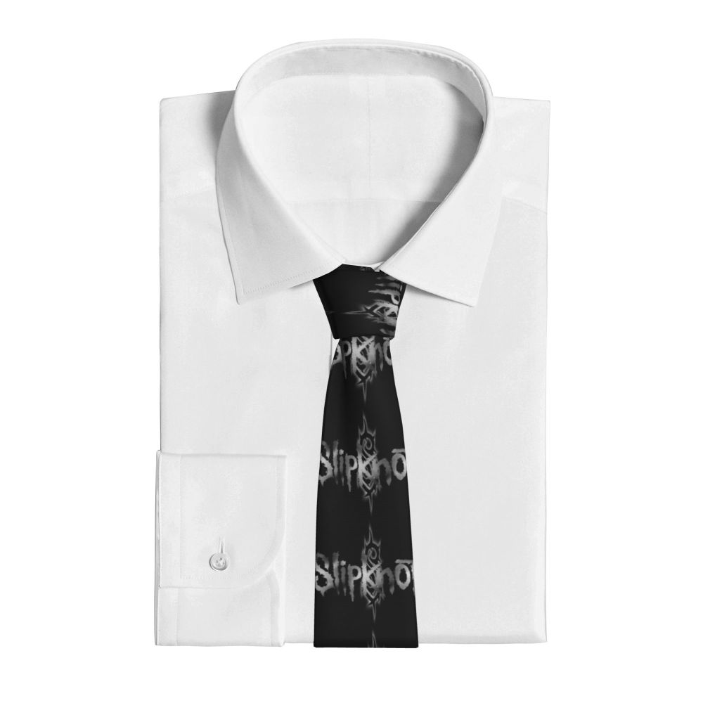 Slipknots Neckties Men's Customized Silk Heavy Metal Rock Music Gift Neck Tie for Office