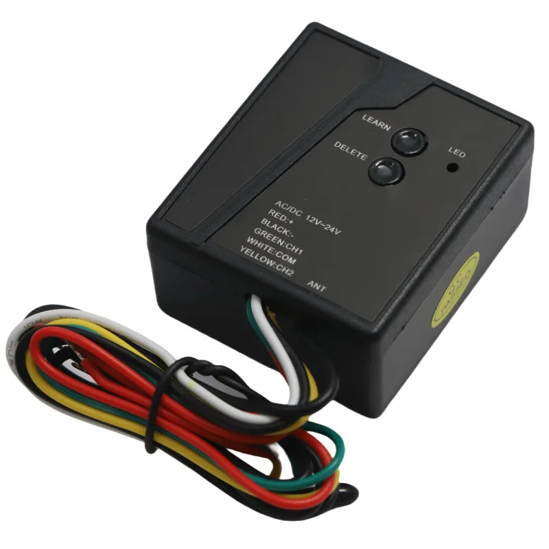 Garage Door Gate Opener 12V-24V AC/DC 2 CHS Terminal Block or Cable RF Receiver Connect