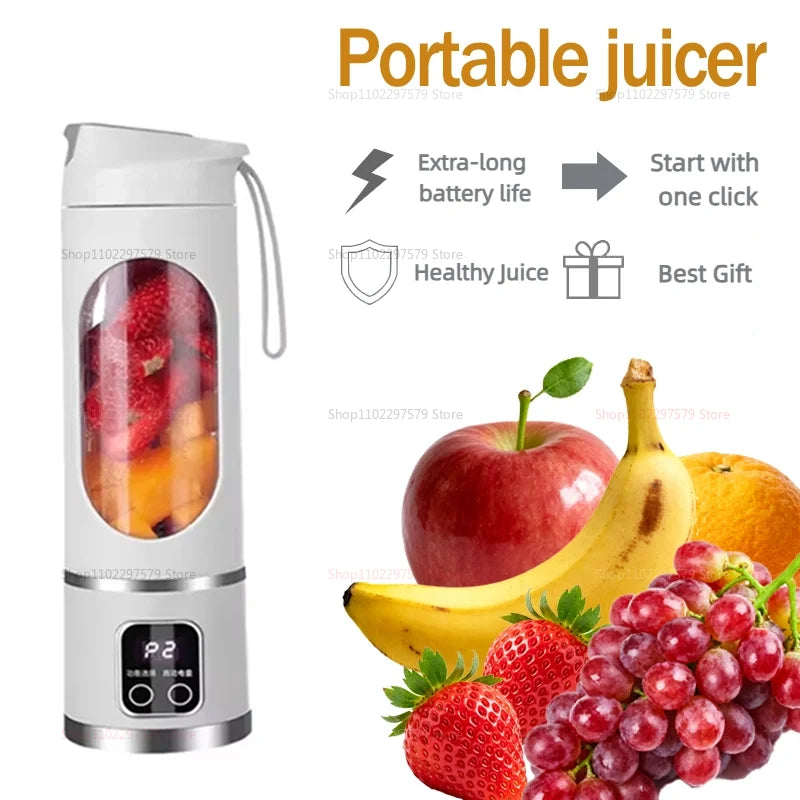 Portable Mini Electric Blender USB Rechargeable Smoothie Maker Fruit Juicer Milkshake Blender For Travel Office Outdoor Use