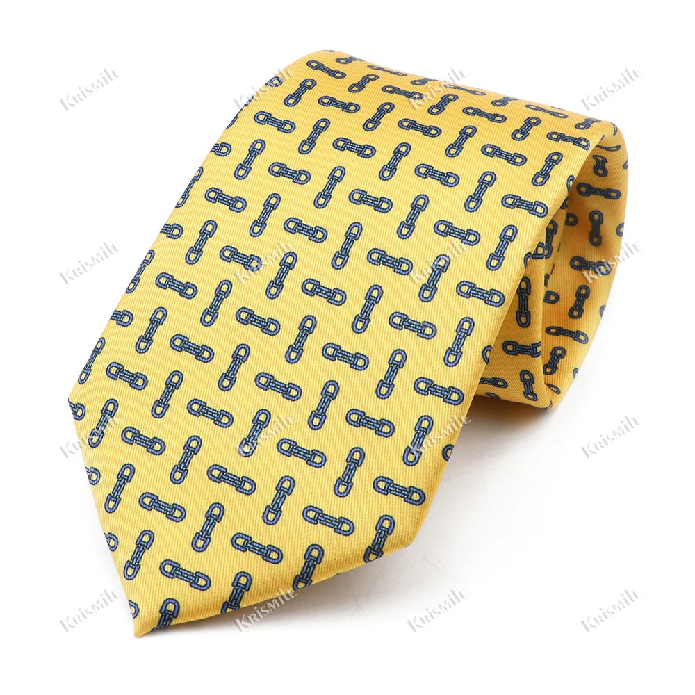 New Design Bohemian Style Necktie For Men Silk Touch Soft Blue Red Yellow Necktie Fit Wedding Party Business Office Accessory