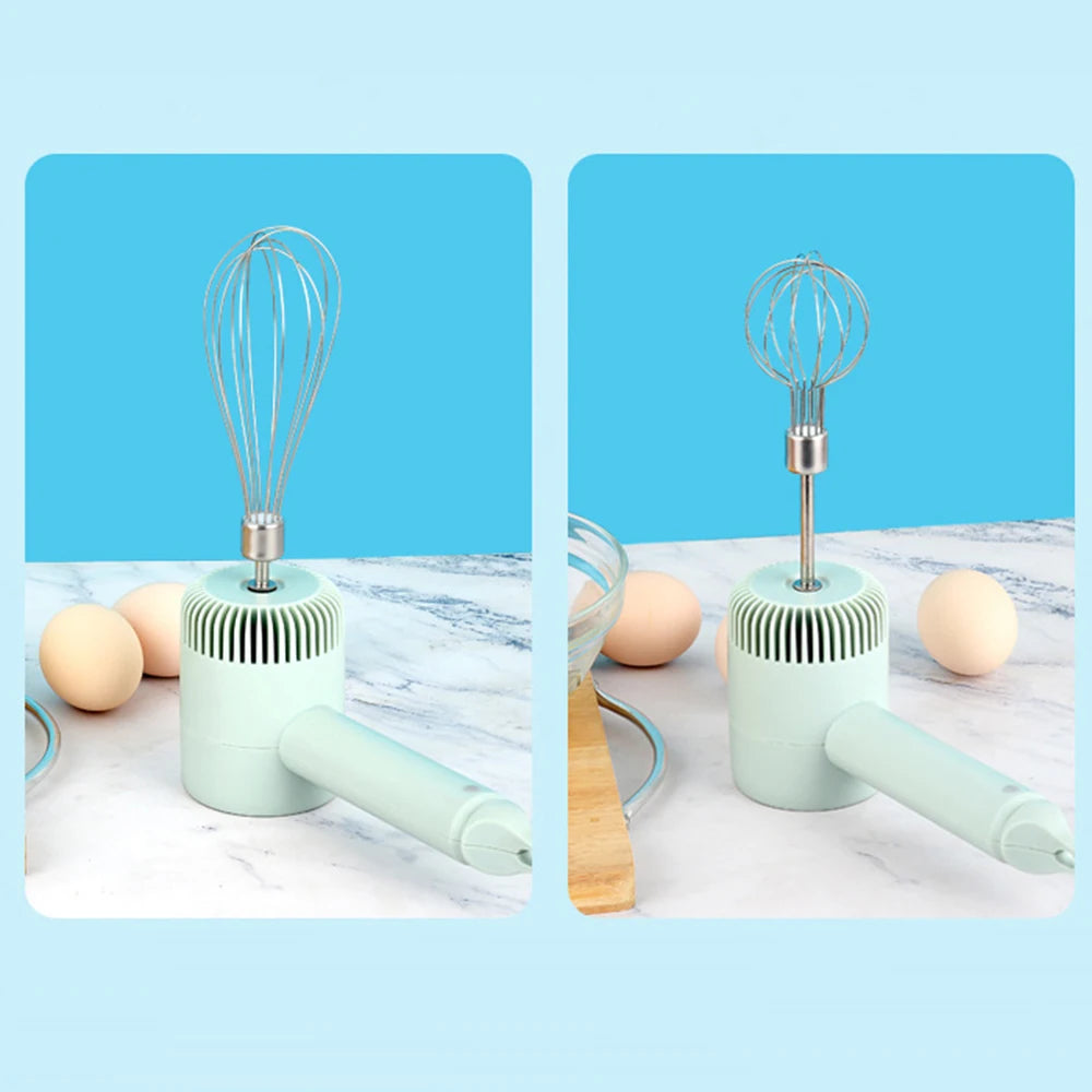 USB Electric Food Mixer Wireless Hand Blender Portable Garlic Crusher 3 Speeds Dough Cream Egg Beater Baking Masher Kitchen Tool