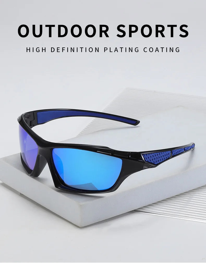 Outdoor cycling Polarized Sunglasses Men Frame Sport Sun Glasses Driver Retro Goggles eyewear go fishing Cool UV400 Anti-Glare
