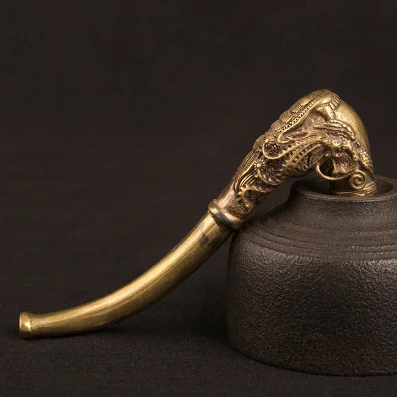 1 Pcs New Buddha Head Buddha Pipe Smoking Utensils Bronze Smoking Utensils Crafts Collection Ornaments