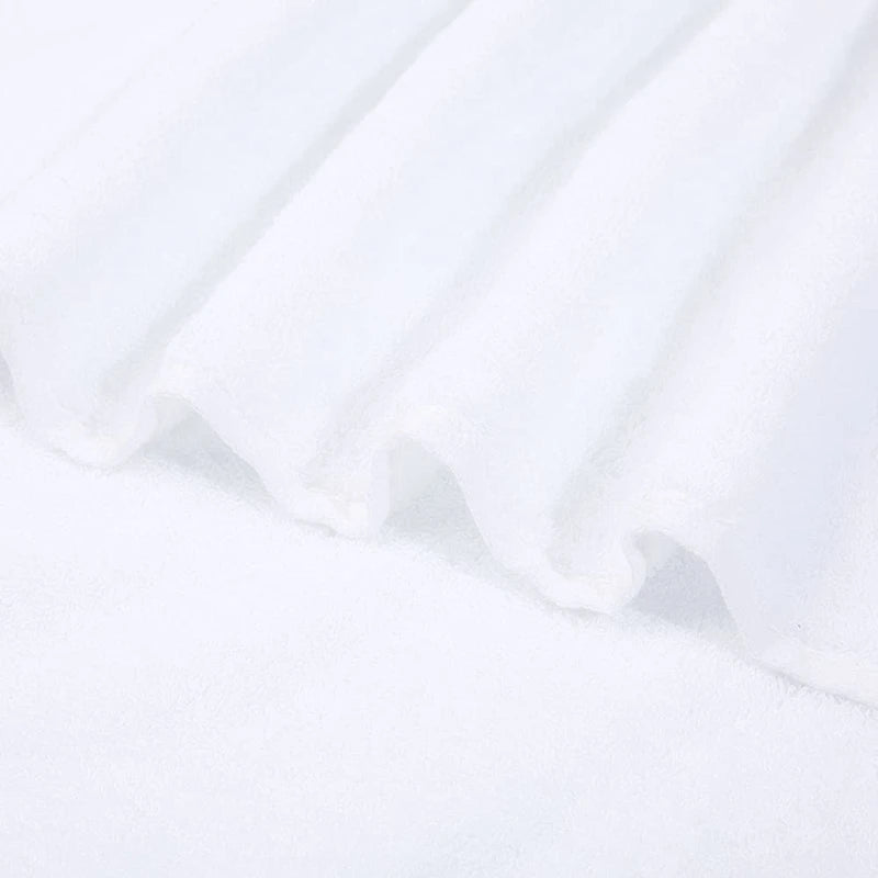 Inyahome Set of 3 Bathroom Cotton Towels Set Embroidered Luxury 2 Hand Towels 35x75cm and Big Bath Towels 70x140cm Washcloth