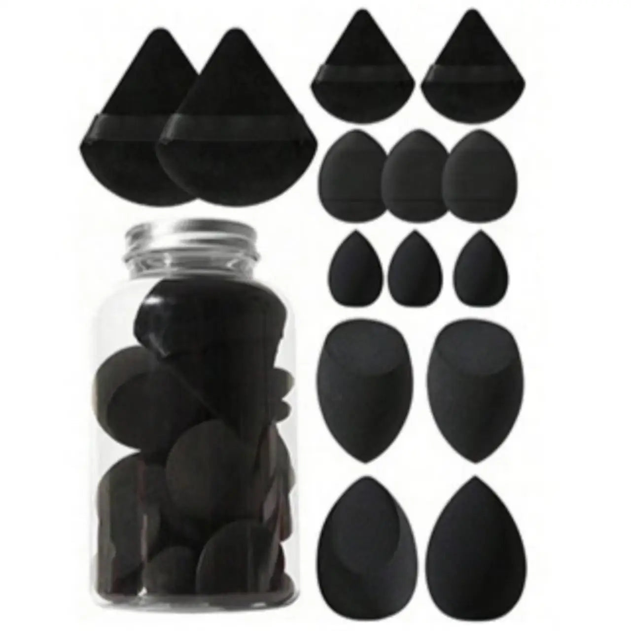 14pcs Makeup Sponge Set Canned High Quality Non-Latex Soft For Liquid Bb Cream Powder Application Dry Wet Dual-Use Powder Puff