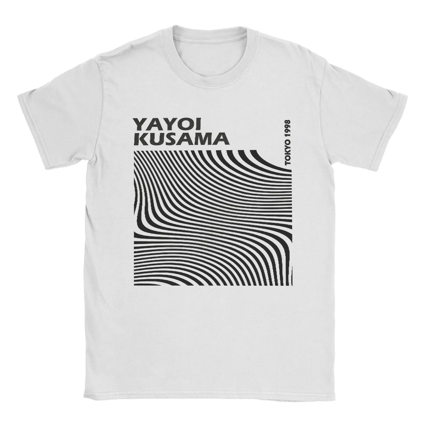Funny Yayoi K-Kusama Line Tokyo 1998 T-Shirts for Men Crew Neck Pure Cotton T Shirt  Short Sleeve Tee Shirt Summer Clothes