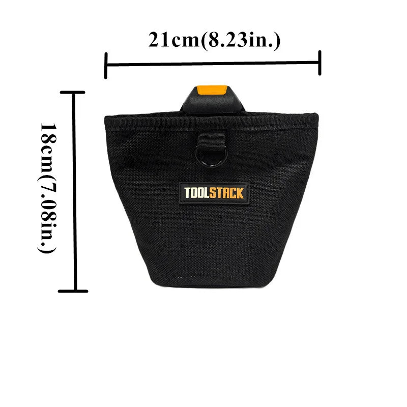 TOOLSTACK Nails Pouch High-Capacity Durable Waist Bag Nails & Screws Toolkit Waterproof Multifunctional Tools Package