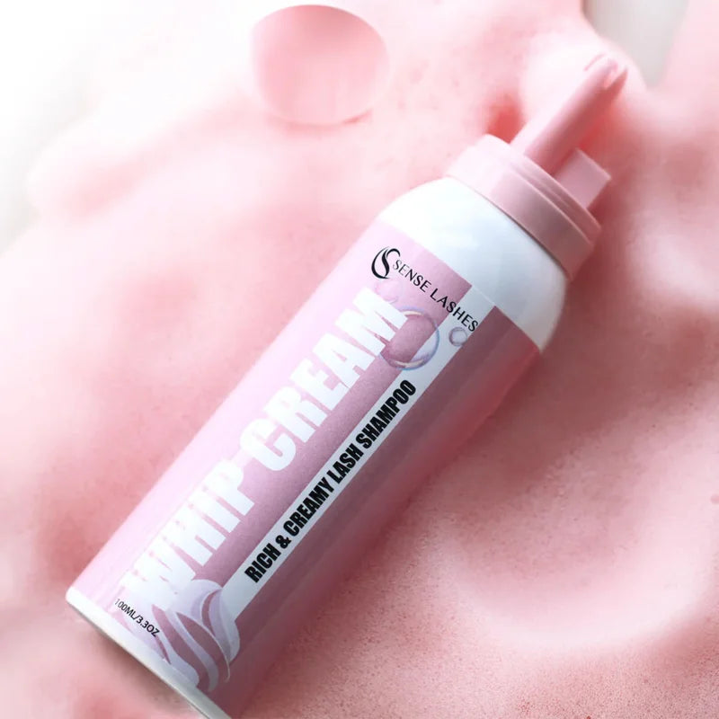 SENSE LASHES 100ml Whipped Cream Lash Shampoo for Makeup Tools & Accessories removedor de extensiones de pestañas Lash Cleanser
