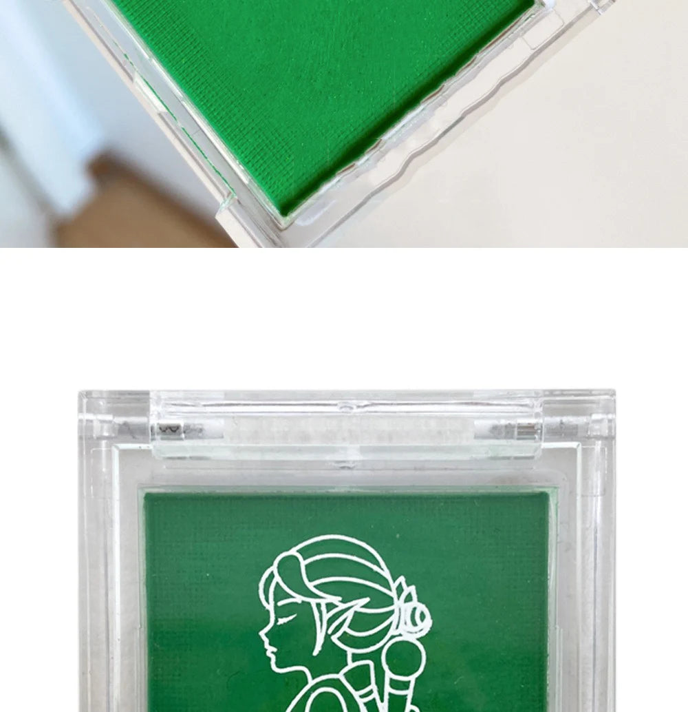 Matte Green Yellow Monochrome Eyeshadow Palette Natural Color Rendering Powder For Delicate Eye Contouring Brightens Makeup