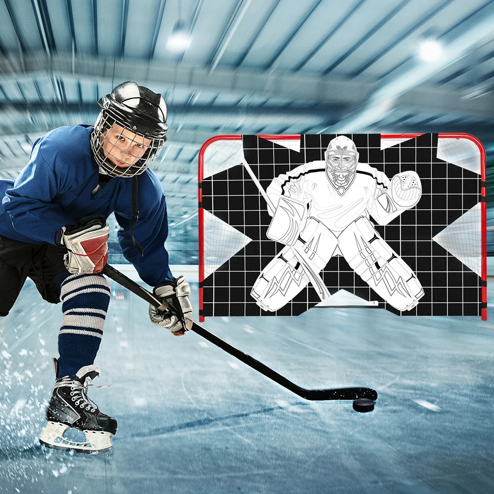Hockey Goal Practice Target Street Hockey Net Goalie Target Hockey Training Aid for Practicing Accuracy Ice Hockey Equipment