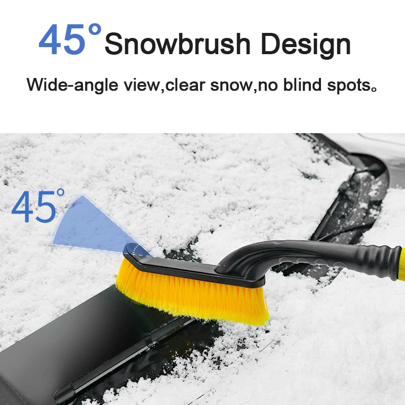 Car Snow Removal Operation Winter Rubbing Board Retractable Brush With Detachable Ice Scraper And Auto Windshield Snow Shovel