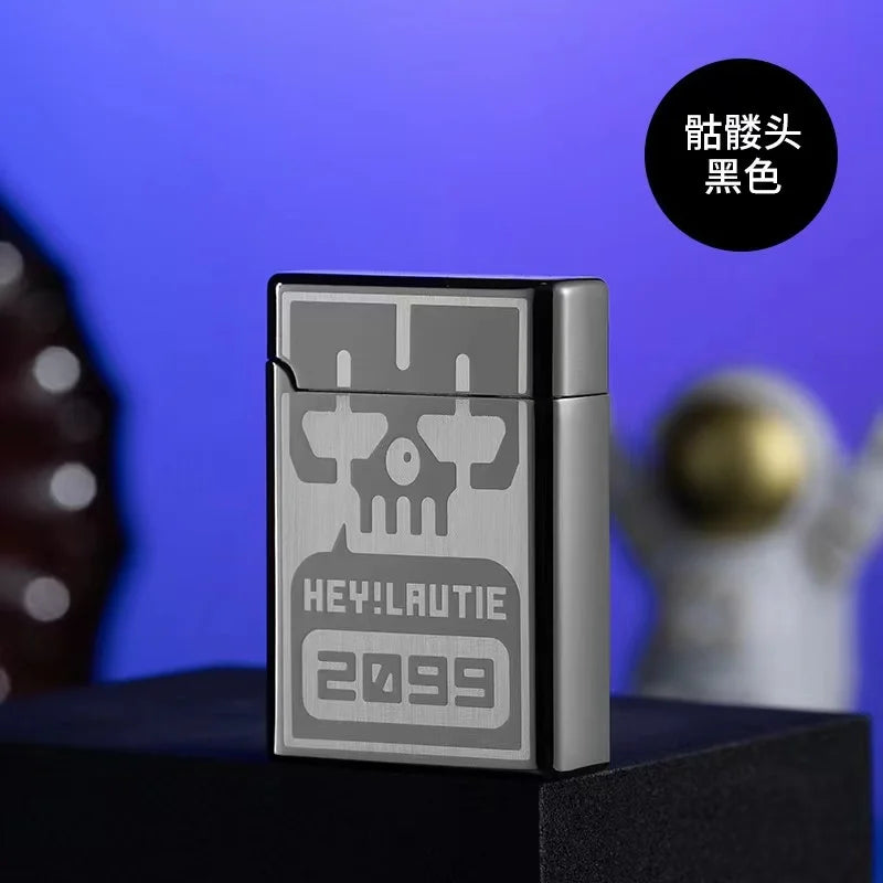 Portable Metal Induction Ignition Cigarette Lighter Men's Boutique Gift Butane Gas Lighter Windproof Lighter Unusual Lighters