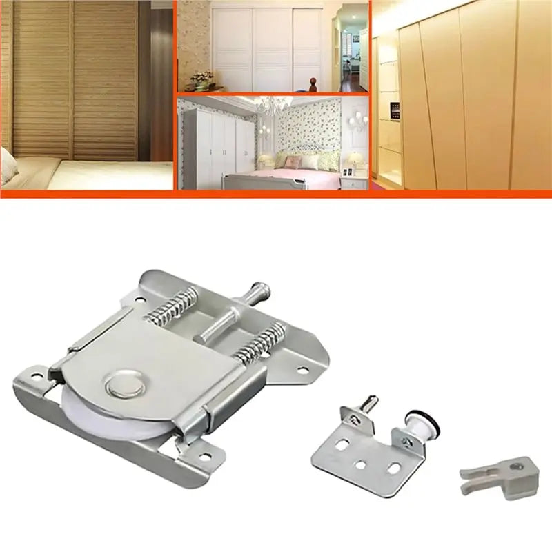 AA81-For Sliding Wardrobe Replacement Parts-Door Kit 2Pcs Doors, Including Wheel Set For Sliding Door Systems