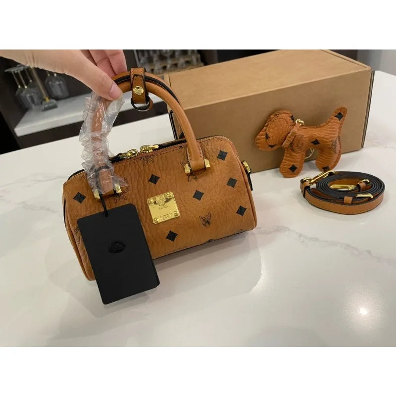 Fashion tote bag - genuine leather women's bag - Boston Aren mini pillow bag - Fashionable and versatile, with superior quality.