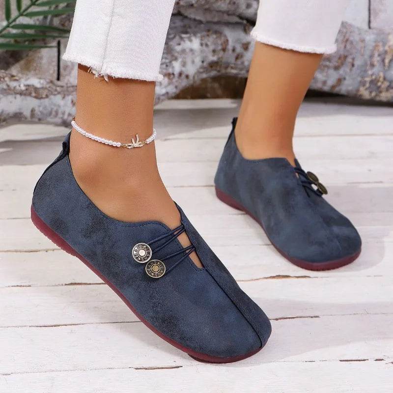 Women's Flat Shoes Soft and Comfortable Walking Light Non-slip Loafers Fashion Women's Leather Shoes Spring and Autumn 2024 New