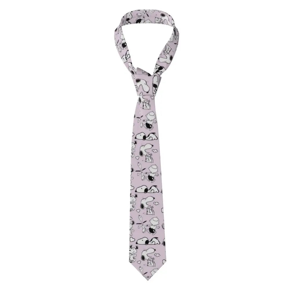 Personalized Fashion S-Snoopys Neckties Men Silk Cartoon Office Neck Tie