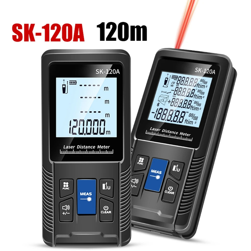 1PC Portable Handheld Lasers Measure Tape Tool Digital Display Distance Meter Intelligent Rangefinder 40m 50m 70m 100m 120m