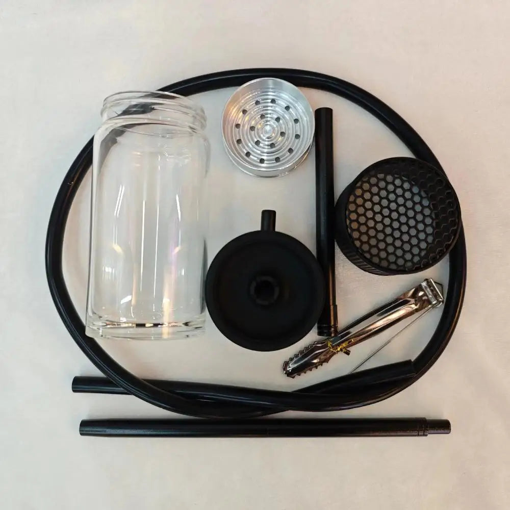 DONIRT High Quality Shisha Pipes Smoking Glass Hookah Set with Bowl Chicha Hose Portable Smoke Accessories Gifts for Car Home