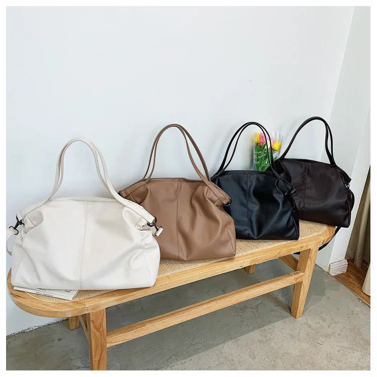 Big Black Tote Bags for Women Large Hobo Shopper Bag Roomy Handbag Quality Soft Leather Crossbody Bag Ladies Travel Shoulder Bag