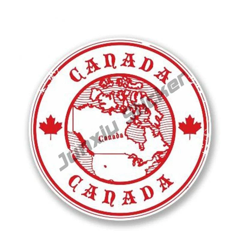 Fashion Canada Decals Canada Round Maple Leaf Decal Canadian Oval Flag Decal Quebec Canada Flag Sticker Premium Quality Stickers