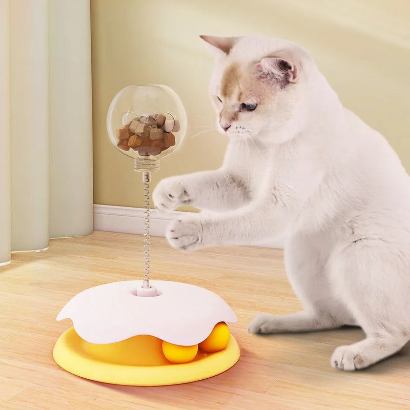 Pet Interactive Leakage Ball - Cat Turntable Toy - Food Dispenser for IQ Training for Dogs and Cats Pet Products Accessories