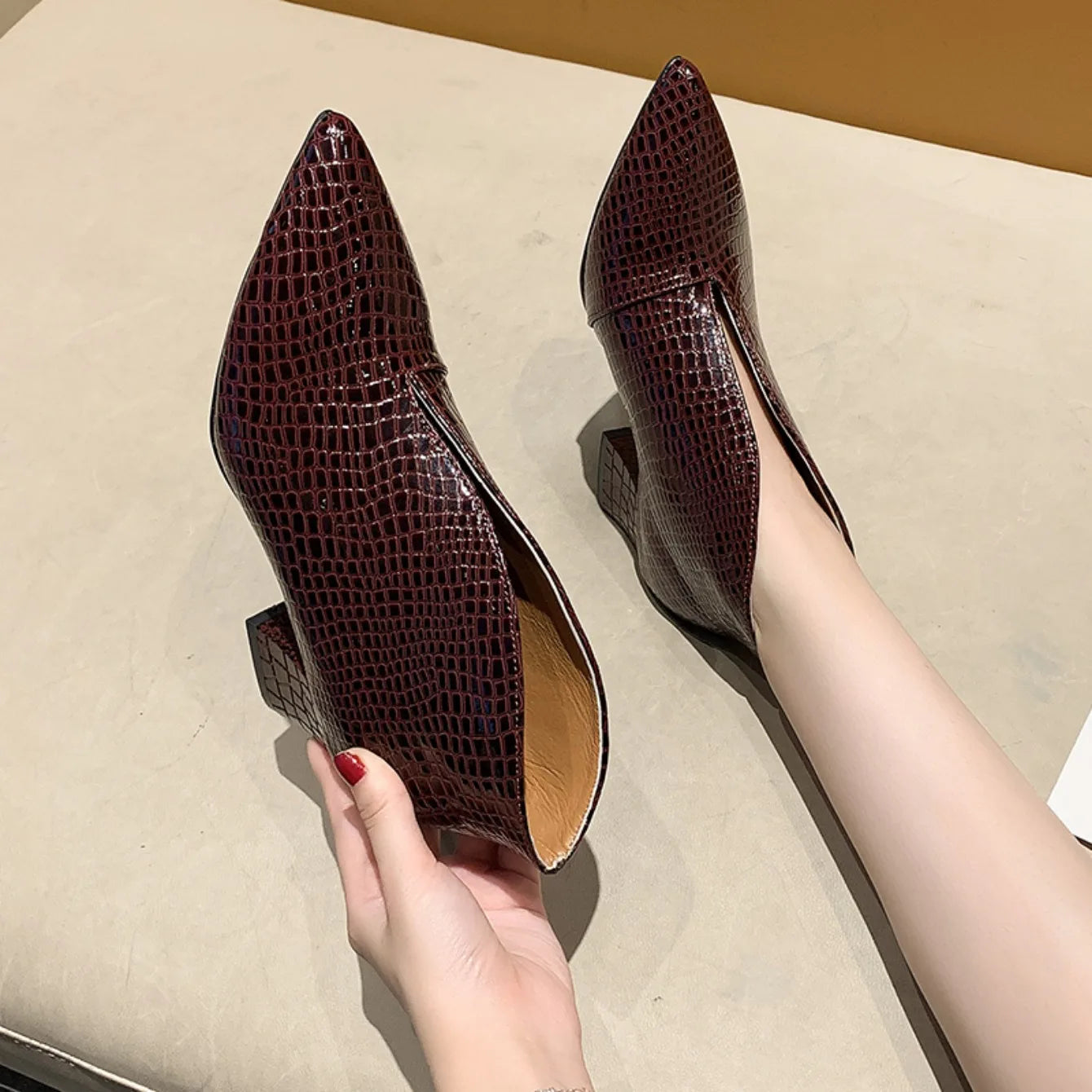 Women Boots High-heeled Shoes 2024 Spring Autumn New Fashion Pointed Thick High Heels Boots Women Shoes Comfortable Temperament