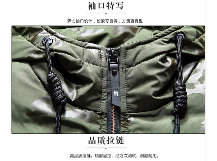 Men's Winter Warm White Duck Down Jackets Men Outwear Thick Snow Parkas Hooded Coat Male Casual Thermal Windproof Down Jacket