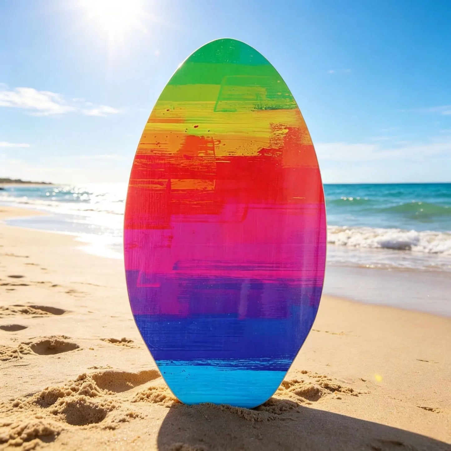 Skimboard for Beach Lightweight Durability Wooden Water Surfboard Wood Body Board for Beginners Teenagers All Skimming Kids