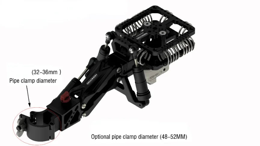 Hongtoo 5.5KG Gimbal Vibration Damper Shock Absorbing Arm Camera Video Stabilizer Single Arm for Car Mount  DJI RS RS2 RS3pro